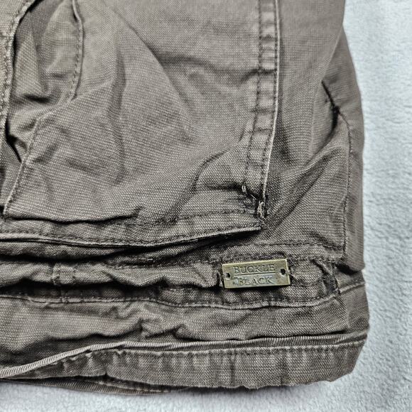 Buckle Black Label Military Jacket Mens Large Heavy Utility Brown Canvas FLAW - Picture 4 of 16